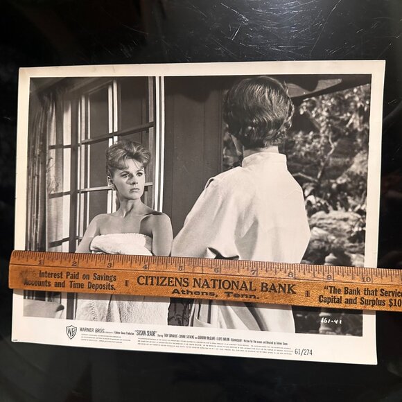 Vintage 1961 Susan Slade Movie Still Connie Stevens in Towel Black & White Photo - Picture 3 of 13